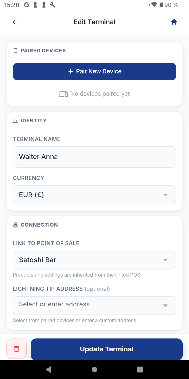 Set up terminal