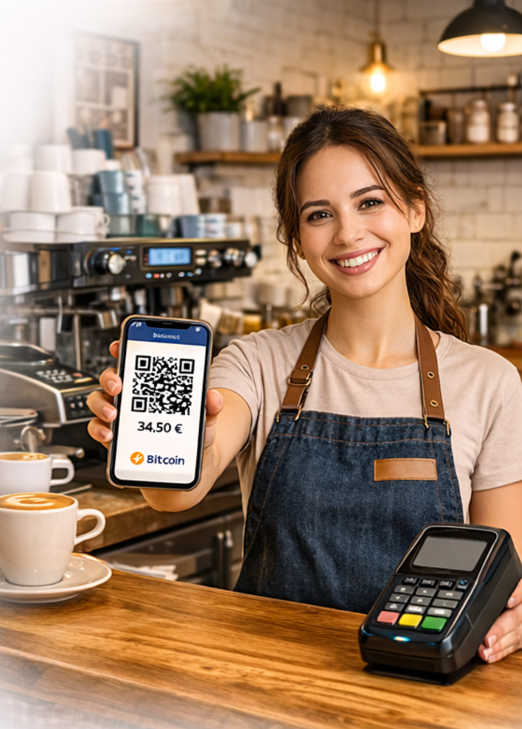Merchant accepting Bitcoin payments