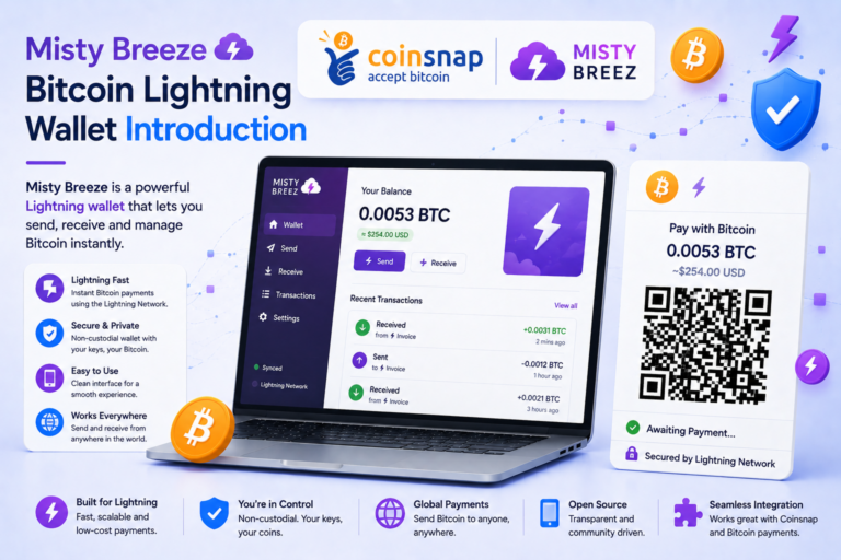 Misty Breez Bitcoin Lightning Wallet