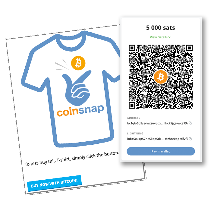 Sell a T-Shirt with the Bitcoin payment button