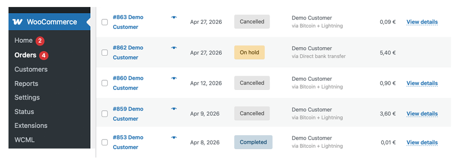 Automatic WooCommerce Order Updates