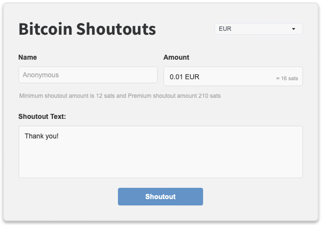 Shout. Pay. Done.