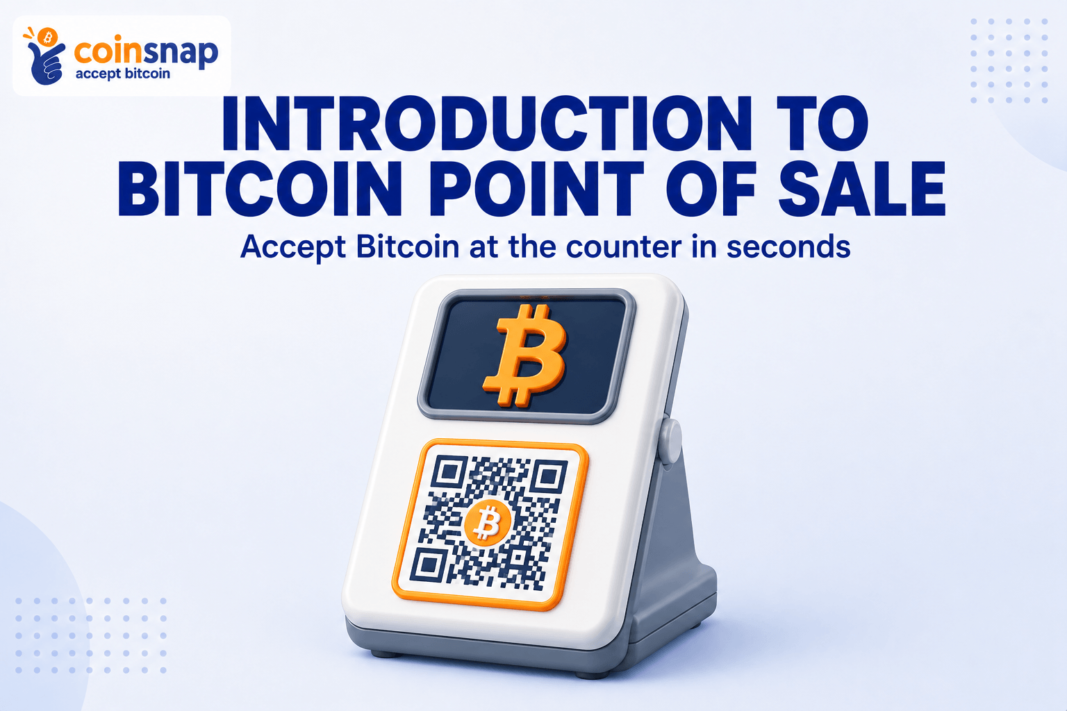 Checkout counter with a tablet running the Coinsnap Bitcoin Point of Sale terminal