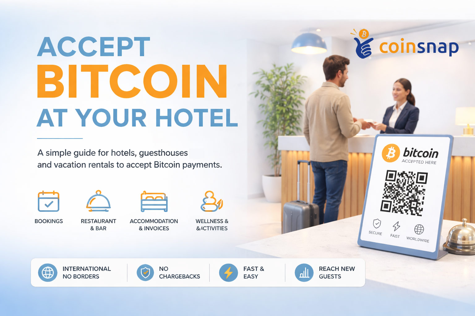 Bitcoin Payments in Hotels & Hospitality | Coinsnap Guide 2026